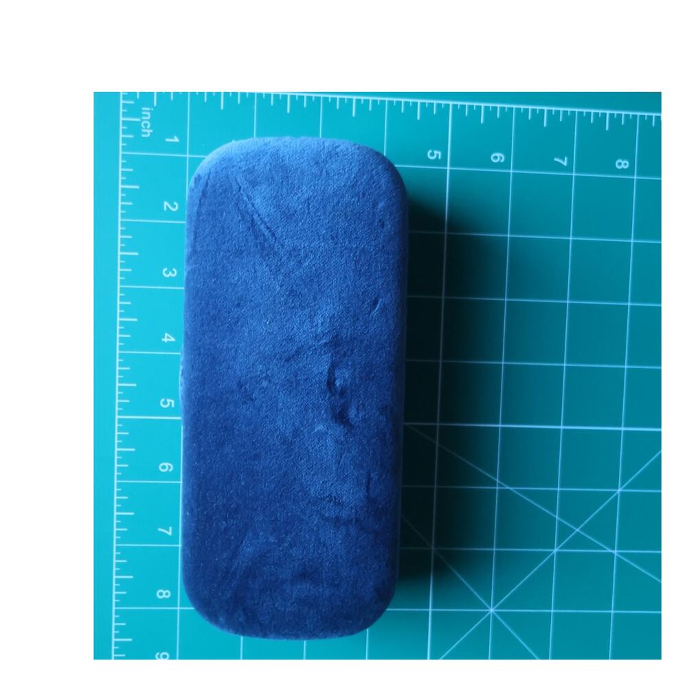 Gucci Blue Velvet Eyeglasses Sunglasses Case Red Interior Dust Bag - Picture 9 of 10